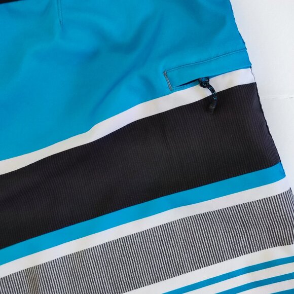 Quiksilver board shorts blue with stripes men's size L - XL ? - Picture 5 of 10